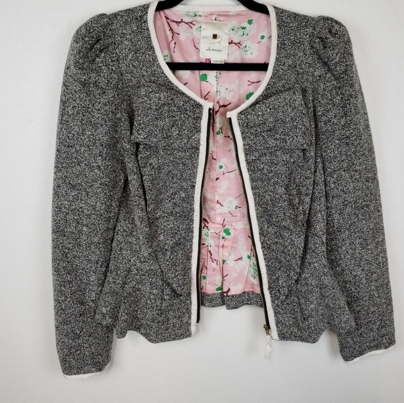 Anthropologie Elevenses Half Pass Ruffle Jacket - Picture 3 of 8